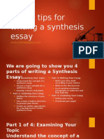 Useful Tips For Writing A Synthesis Essay