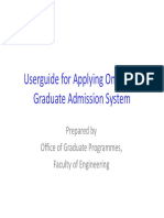 Userguide For Applying Online Via Graduate Admission System