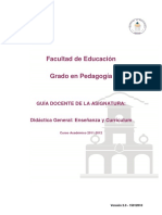 programa Didactica General: enseñanza y curriculum
