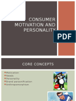 Consumer Motivation and Personality