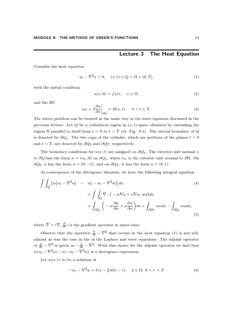 Advanced Heat Equation Analysis | PDF | Partial Differential Equation ...