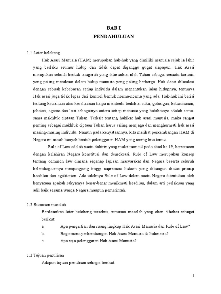 Makalah Ham Dan Kasus Ham