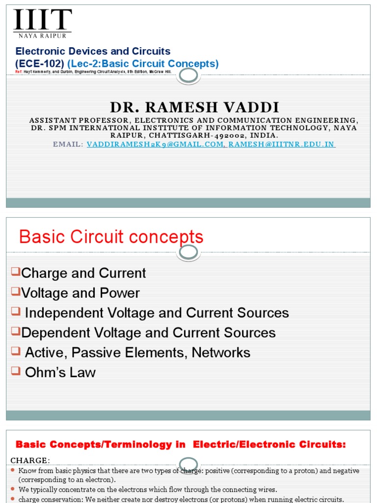 Basic Circuit Concepts Overview | PDF | Electrical Resistance And ...