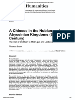 A Chinese in The Nubian and Abyssinian Kingdoms