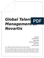 Global Talent Management at Novartis: Q1. Critique The Idea of Internal Sourcing of Talent