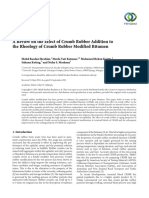 A Review On The Effect of Crumb Rubber Addition To The Rheology of Crumb Rubber Modified Bitumen