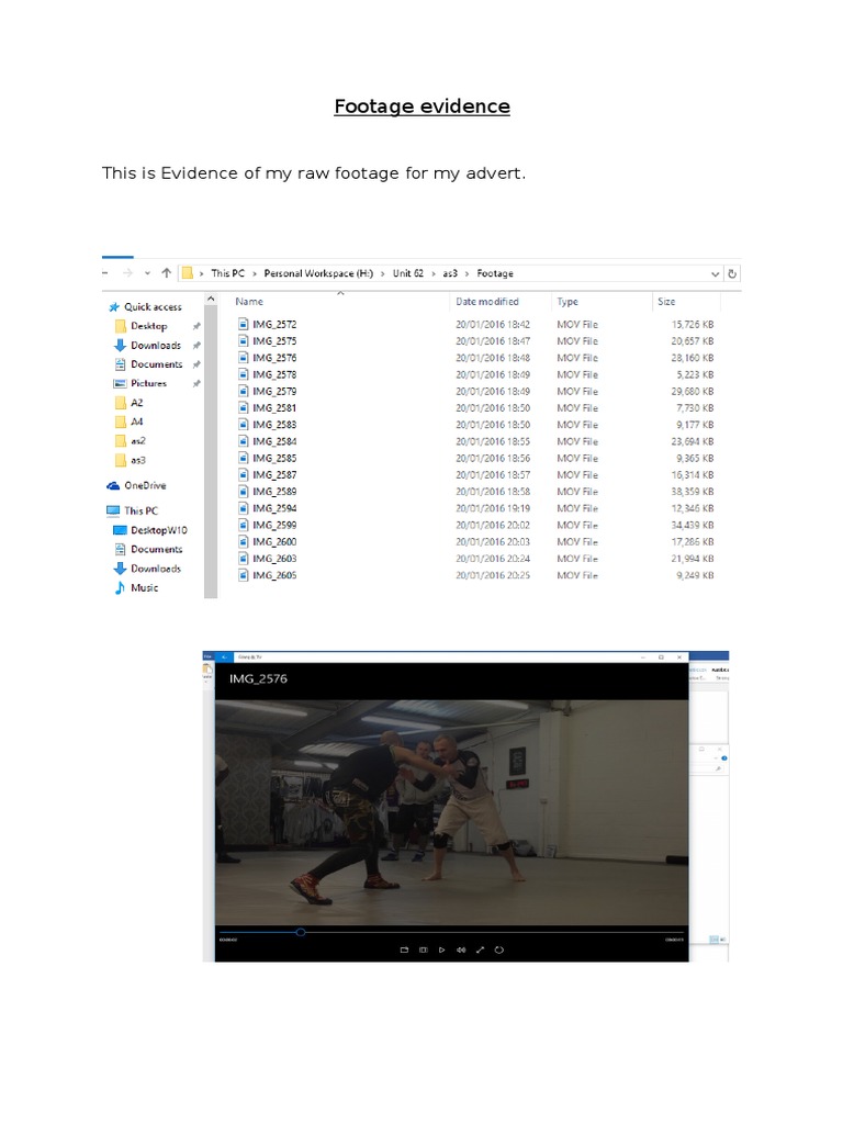 Footage Evidence | PDF