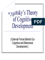 Vygotsky's Theory of Cognitive Development: (External Forces Behind Our Cognitive and Behavioral Development)