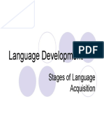 Language Development: Stages of Language Acquisition