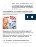 Body Slim Herbal Kapsul - Solusi Turun Berat Badan Cepat