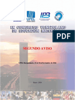 Segundo Aviso IX COVEM 2016