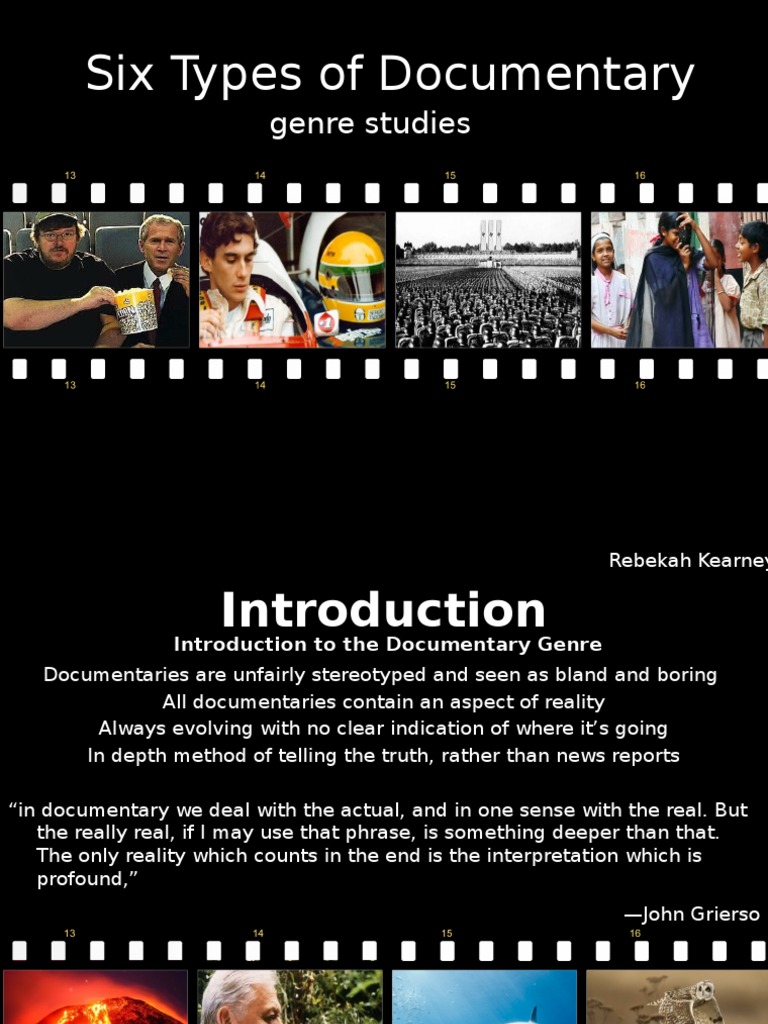 Six Types of Documentaries Explained | PDF