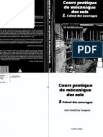 Cours Pratique de Mecanique Des Sols 2 Calcul Des Ouvrages PDF