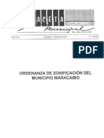 Ordenanza de Zonificacion Del Municipio Maracaibo 2014