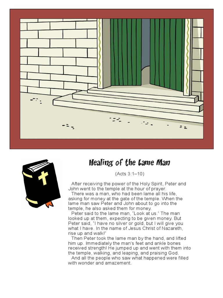 The Acts of The Apostles: Healing of The Lame Man - 3D | PDF | Social ...