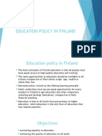 Education Policy in Finland