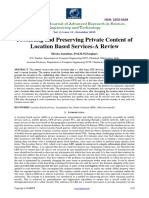 Protecting and Preserving Private Content of Location Based Services-A Review
