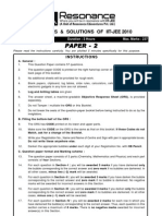 Download IIT JEE 2010 Solution Paper 2 English by Resonance Kota SN29752366 doc pdf