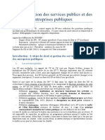 Droit Et Gestion Des Services Publics Et Des Entreprises Publiques