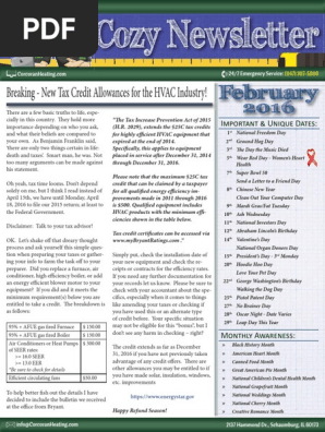 Cozy Newsletter February 2016