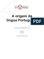 A Origem Da Língua Portuguesa