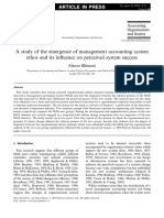 A Study of the Emergence of Management Accounting System Ethos and Its Influence on Perceived System Success