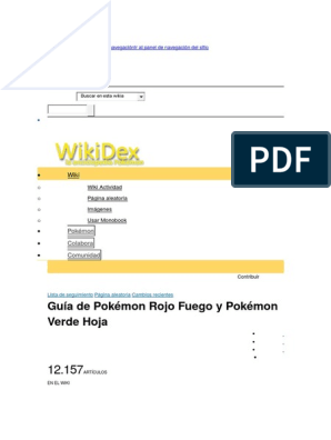 Guia - Pokemon Rojo Fuego-Verde Hoja, PDF, Pokémon