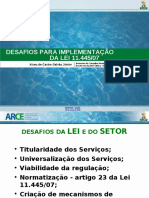 Desafios para Implementação - Lei 11445 - 2007