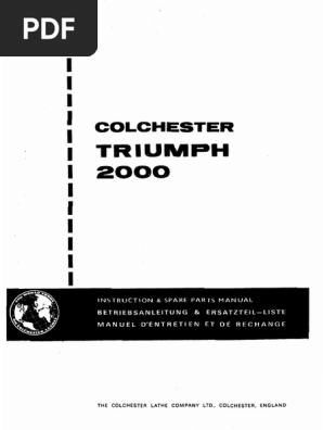 Colchester triumph 2500 manual