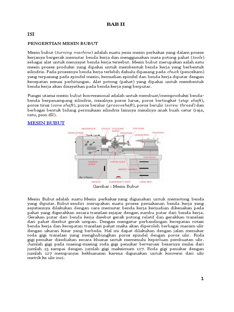 MAKALAH MESIN BUBUT DAN MESIN FRAIS doc MAKALAH MESIN BUBUT DAN MESIN FRAIS doc
