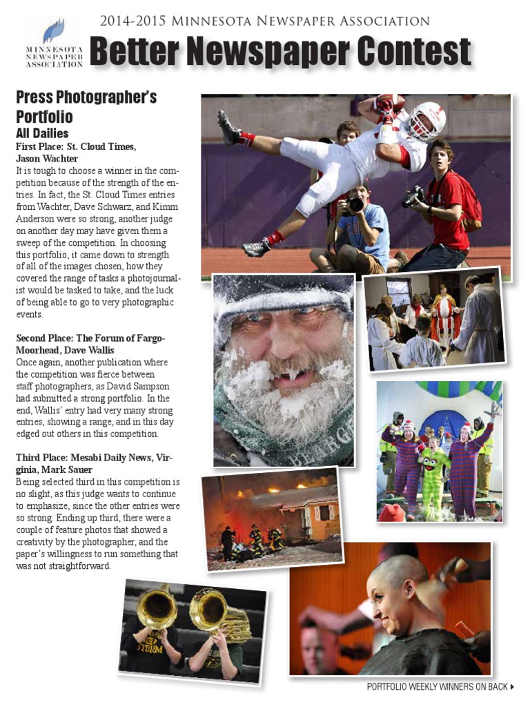 2014 2015 Better Newspaper Contest Winners Newspapers Sports