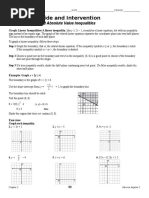 Graphing Linear and Absolute Value Inequalities