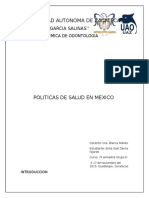 Ensayo Politicas de Salud en Mexico