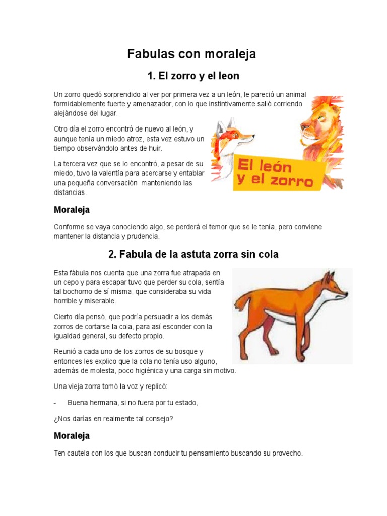 Fabulas Con Moraleja