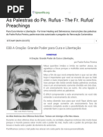 As Palestras Do Pe. Rufus - The Fr. Rufus' 038 a Oração Grande Poder Para Cura e Libertação