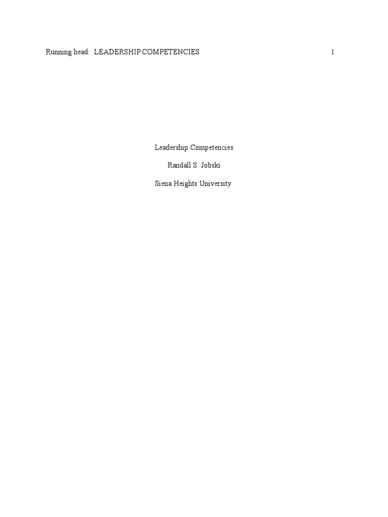 Key Leadership Competencies Explained | PDF | Empowerment | Leadership