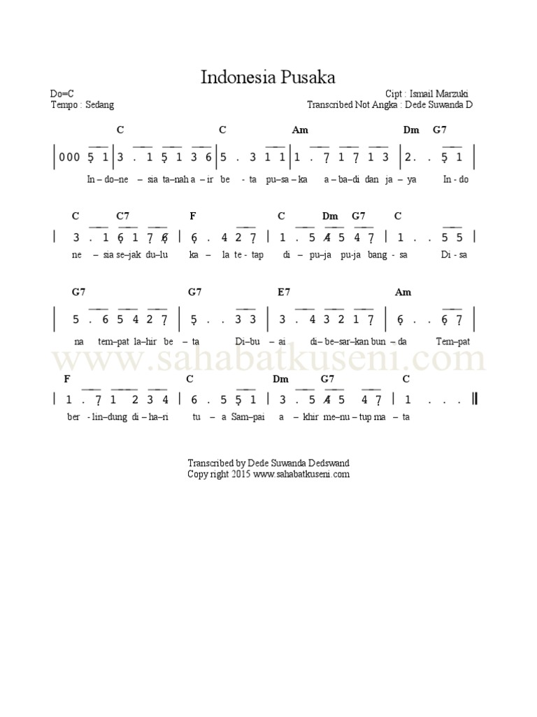 Not Angka Indonesia Pusaka Pdf