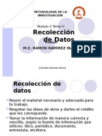 Recolecciòn de Datos