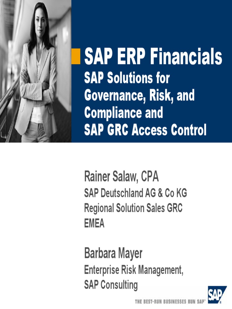 SAP Solutions For Governance Risk and Compliance and GRC Access Control ...