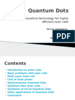 Quantum Dots: An Innovative Technology For Highly Efficient Solar Cells