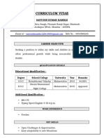 Curriculum Vitae: Santosh Kumar Kamble