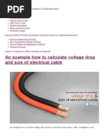 An Example How To Calculate Voltage Drop and Size of Electrical Cable