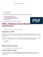 MCB - Miniature Circuit Breaker Construction