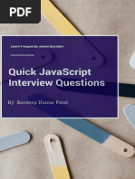 Quick JavaScript Interview Questions - Sandeep Patel