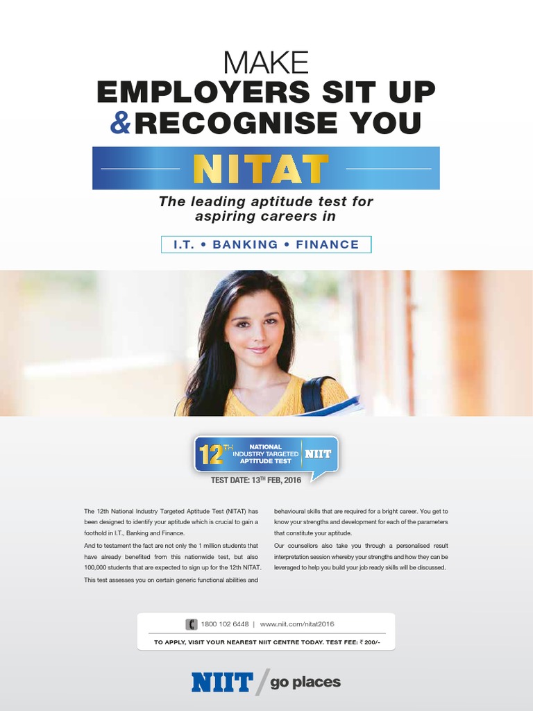 NITAT Info Bulletin | PDF | Test (Assessment) | Business Process Management