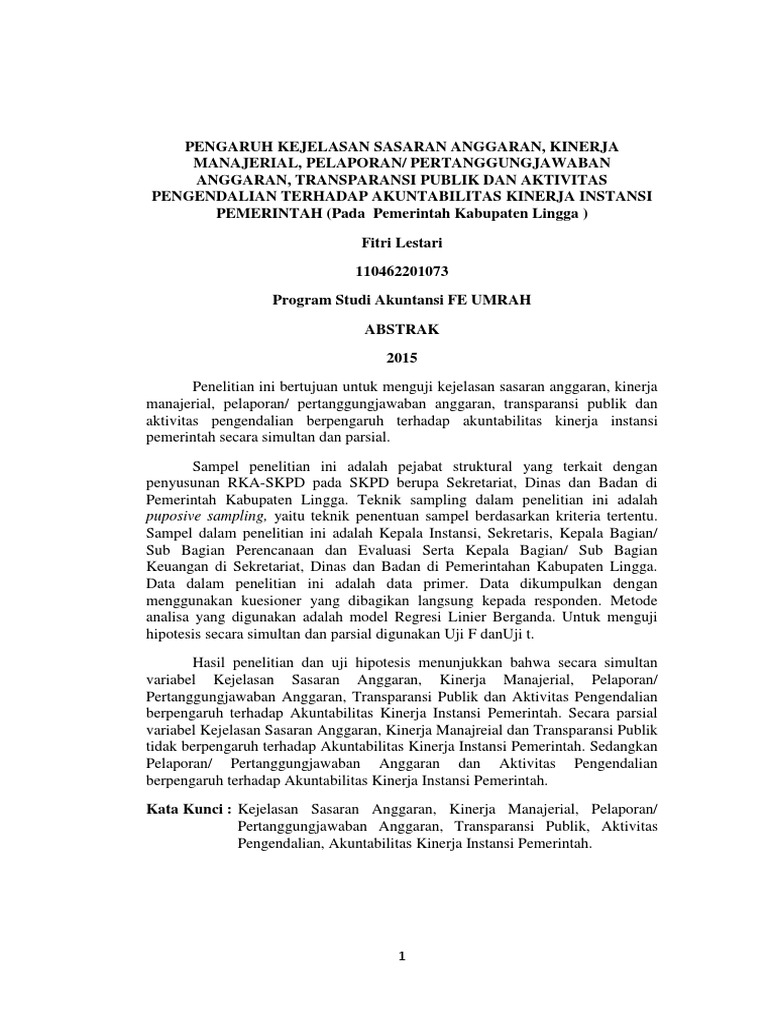 ➤ Contoh jurnal keprilakuan