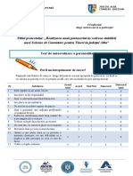 Test de Autoevaluare a Personalitatii