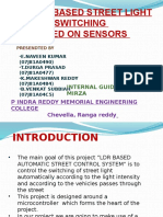 Density Based Street Light Switching Based On Sensors: P Indra Reddy Memorial Engineering College Chevella, Ranga Reddy