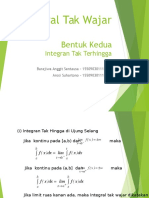 Integral Tak Wajar Bentuk Kedua