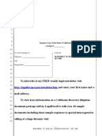 Sample Responses To Special Interrogatories For California